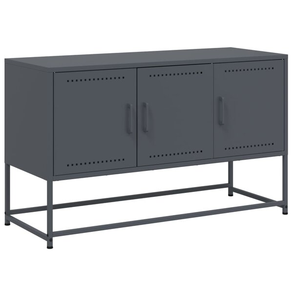 vidaXL Meuble TV anthracite 100 5x39x60 5 cm acier