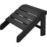 Tectake Lot de 2 chaises de jardin JANIS avec 2 repose-pieds JOPLIN et table KAMALA - noir