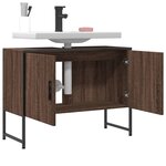 vidaXL Armoire lavabo de salle de bain chêne marron bois d'ingénierie