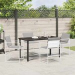 vidaXL Ensemble de salle à manger pour jardin 5 Pièces Blanc