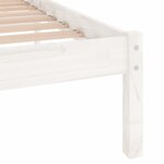 vidaXL Cadre de lit sans matelas blanc bois massif