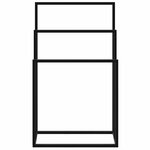 vidaXL Porte-serviettes sur pied Noir 48x24x79 cm Fer