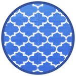 vidaXL Tapis d'extérieur bleu Ø120 cm PP