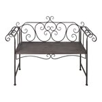 vidaXL Banc de jardin 132 cm Acier Antique Marron