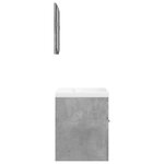 vidaXL Ensemble de meubles de salle de bain 3 Pièces gris béton