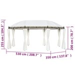 vidaXL Chapiteau 530x350x265 cm Blanc crème
