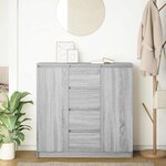 vidaXL Buffet et tiroirs sonoma gris 100 5x35x98 5cm bois d'ingénierie