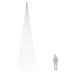 vidaXL Sapin de Noël sur mât de drapeau 1134 LED Colorées 800 cm