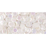 Sequins Blanc irisé Ø6 mm Bombés 6 g Lavable