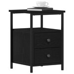vidaXL Tables de chevet 2 pièces Chêne noir 34 x 35 5 x 50 cm Bois d'ingénierie