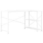 Bureau table poste de travail meuble d'ordinateur informatique étude d'ordinateur 120 x 72 x 70 cm blanc 02_0023715