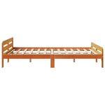 vidaXL Cadre de lit sans matelas cire marron 140x190cm bois pin massif