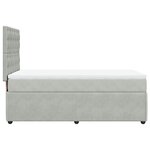 vidaXL Sommier à lattes de lit et matelas Gris clair 80x200 cm Velours