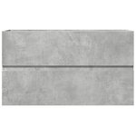 vidaXL Armoire d'évier Gris béton 90x38 5x45 cm Aggloméré