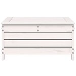 vidaXL Repose-pied de jardin avec coussin blanc bois de pin massif