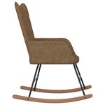 vidaXL Chaise à bascule avec tabouret Taupe Tissu