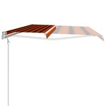 vidaXL Auvent rétractable automatique 400x300 cm Orange et marron