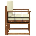 vidaXL Canapé d’extérieur Bois d'acacia massif et polyester Naturel