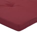 vidaXL Coussins de chaise longue lot de 2 rouge bordeaux tissu oxford