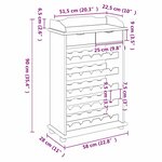 vidaXL Étagère à vin 90 x 60 x 30 cm Bois de pin massif