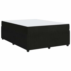 vidaXL Cadre de lit avec matelas Noir 160 x 200 cm Velours