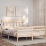 vidaXL Cadre de lit sans matelas bois massif