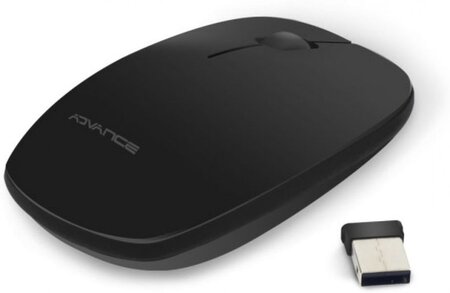 Souris sans fil advance shiny rechargeable (noir)