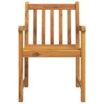 vidaXL Chaises de jardin lot de 4 56x55 5x90 bois massif d'acacia