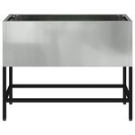 vidaXL Bac de jardin surélevé Argent 60 x 26 x 45 cm Acier galvanisé