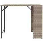 vidaXL Ensemble à manger de jardin 5 Pièces pliable gris clair poly rotin