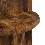 vidaXL Table d'appoint Chêne fumé Ø 39 5 x 55 cm Bois d'ingénierie