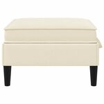 vidaXL Pouf avec Rangement Crème Velours