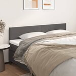 vidaXL Têtes de lit 2 Pièces Gris 100x5x78/88 cm Similicuir