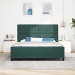 Cadre de lit vidaXL en vert foncé  180x200 cm  velours