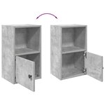vidaXL Bibliothèque gris béton 31x24x52 cm bois d'ingénierie