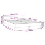 vidaXL Cadre de lit avec tête de lit sans matelas cappuccino 140x190cm