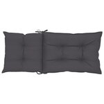 vidaXL Coussins de chaise de jardin à dossier haut lot de 4 anthracite