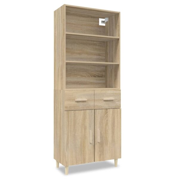 vidaXL Buffet haut Chêne sonoma Bois d'ingénierie