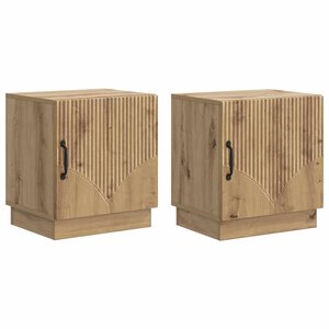vidaXL Table de chevet 2 Pièces Chêne artisanal 43 x 34 5 x 47 cm