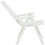 vidaXL Chaises inclinables de jardin 2 Pièces Plastique Blanc