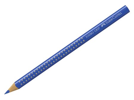 Crayon couleur JUMBO GRIP, triangulaire, bleu cobalt FABER-CASTELL
