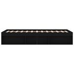 vidaXL Cadre de lit noir 180x200 cm super king