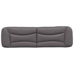 vidaXL Coussin de tête de lit Hvar gris 180 cm similicuir