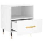 vidaXL Tables de chevet 2 Pièces blanc 40x35x47 5 cm bois d’ingénierie