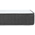 vidaXL Sommier à lattes de lit Gris foncé Tissu 200x200 cm