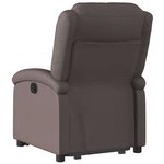 vidaXL Fauteuil inclinable marron foncé cuir véritable