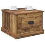 vidaXL Table basse Bois Ancien 50 x 50 x 35 cm Bois d'ingénierie