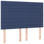 vidaXL Sommier à lattes de lit avec matelas Bleu 140x190 cm Tissu