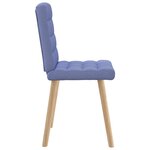 vidaXL Chaises à manger lot de 4 bleu jean tissu