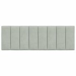 vidaXL Coussin de tête de lit gris clair 140 cm velours